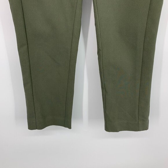 LOFT Pants Green Skinny Crop Zip Pocket Ankle Cotton Blend - Picture 5 of 9